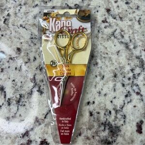 Vintage‎ Embroidery Scissors Stork Crane Sewing 3.5” Made In Italy Gold Tone NEW